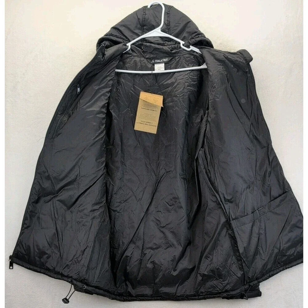 COALATREE Camper Hooded Comformax Nylon Puffer Jacket MTN2CTY Black Mens XXL NWT